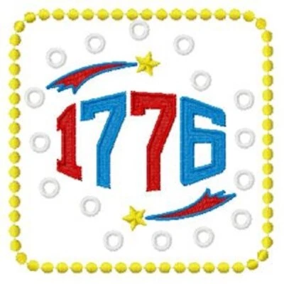 LACEUP RED, White, Blue, Quilting Blocks, Machine Embroid, 9 Designs, 12 Squares - Image 1 of 4