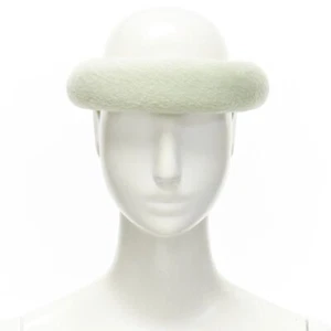 rare MARC JACOBS Stephen Jones 2008 light green wool funky padded headband - Picture 1 of 8
