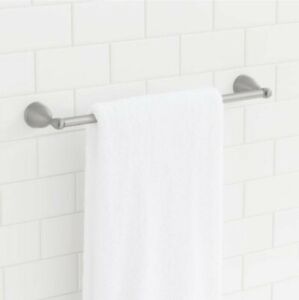 Wall Mounted Bath Towels Bar Rack Rail Double 570&190mm Tissue Paper Holder 