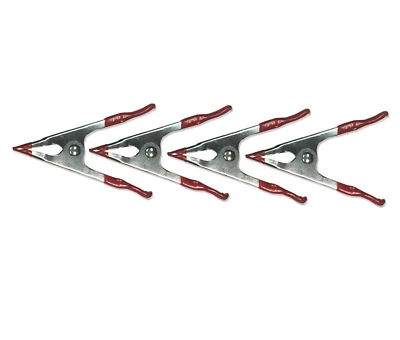 4 Pcs 4" Long Spring Clamp Heavy Duty Spring Metal Soft Poly Vinyl Tips - Image 1 of 3