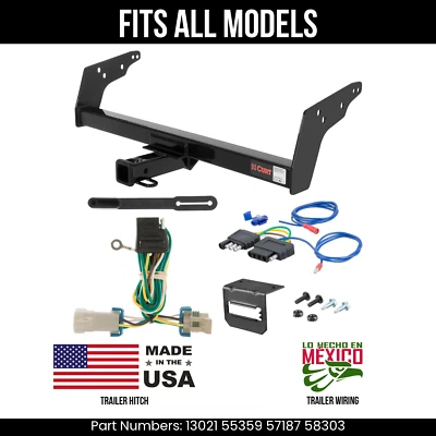 For 98-04 GMC Sonoma Trailer Hitch +5Pin Wiring Harness Kit Fits All Models Curt - Imagem 1 de 4