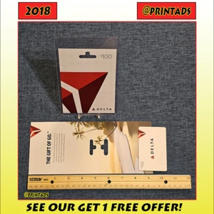 Tarjeta de regalo coleccionable Delta Airlines 2018 valor de $0 sin usar + soporte transparente #5 - Imagen 1 de 6