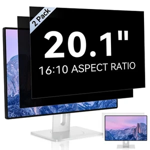 2 Pack] 20.1 Inch Computer Privacy Screen for 16:10 Aspect Ratio Widescreen  - Picture 1 of 8