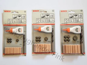 BOSCH Holzdübel Set Holzleim Holzbohrer Tiefenstopp Markierspitzen Henkel Ponal - Bild 1 von 11