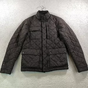 Bonobos Jacket Ault Small Black Banff Diamond Quilted Snap Cuff Vents Utility - Picture 1 of 16