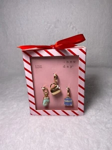 Target A New Day 3-Pack Holiday-Themed Gold Charms Set – Cozy Winter Design - Picture 1 of 4