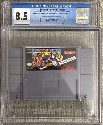 Not For Resale NFR Street Fighter II Turbo Demo Super Nintendo SNES CGC 8.5 RARE - Image 1 of 2