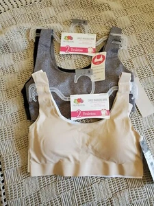 FRUIT OF THE LOOM GIRLS BRAS 4 pairs INVISIBLE  BRALETTES SIze 28 New W/ Tags - Picture 1 of 2