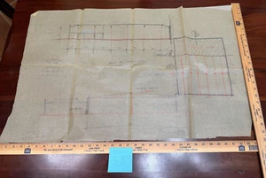 #53 ARCHITECT DRAWING HARRY HOLMES BRUCE SELLERY A1A 1960 LLOYD WRIGHT - Picture 1 of 3