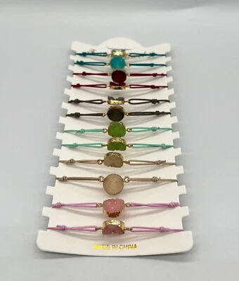 Pulsera de piedra Bohol Glam Liquidación paquete ajustable de 12 Foto 1 de 4