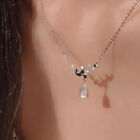 Fashion Star Moon Water Drop Necklace Clavicle Chain Women Rhinestone Pendant