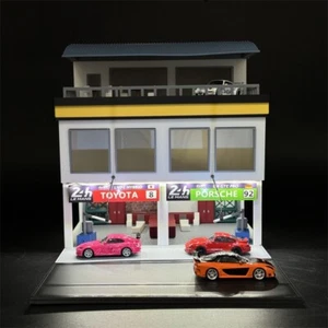 1/64 Scale 3-layer Cars Racing Pit Garage/Building Model Kit Plastic Miniature - Picture 1 of 10