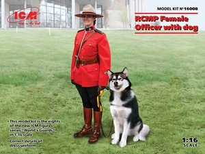 ICM 16008 RCMP Female Officer with dog 1/16 - Picture 1 of 9