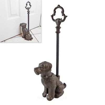 Dog Doorstop Door Porter with Handle Heavy Duty Antique Style 15 1/4" Tall - Image 1 of 4