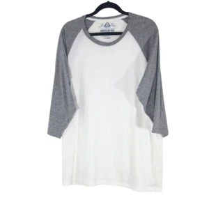 American Rag White and Gray Baseball Tee Size XXL Men's White Baseball T-shirt - Picture 1 of 6