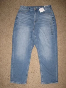 NWT AMERICAN EAGLE Womens JEANS Stretch; Curvy Mom Vintage Wash; Size 10 (30W) - Picture 1 of 13