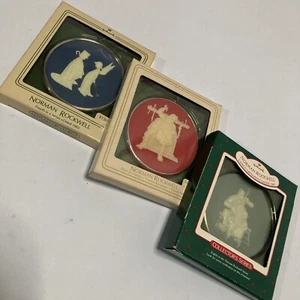 3 Hallmark Norman Rockwell Vintage Christmas Ornaments - Picture 1 of 8