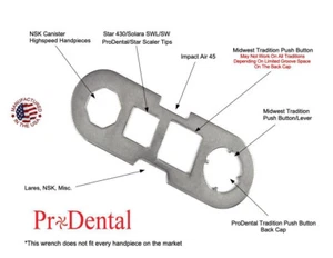 MIDWEST Tradition/ Stylus/ XGT Dental Handpiece Universal Back Cap Wrench - Picture 1 of 6