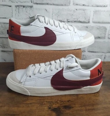 Nike Blazer Bajo '77 Jumbo Bajo Talla 11 Para Mujer Blanco Rojo DQ1470-104 Sin Caja Foto 1 de 4