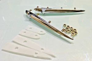 Quality Boot Trunk Lid Hinges Set Chrome Plated 10" For Morris & Vintage car - Bild 1 von 7