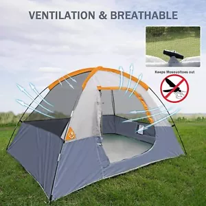 Camping Tent 2 Person, Waterproof Windproof Tent with Rainfly Easy Set up-Portab - Picture 1 of 7