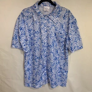 Men’s Los Angeles Dodgers Short Sleeve Hawaiian Shirt Size Medium Blue White - Picture 1 of 12