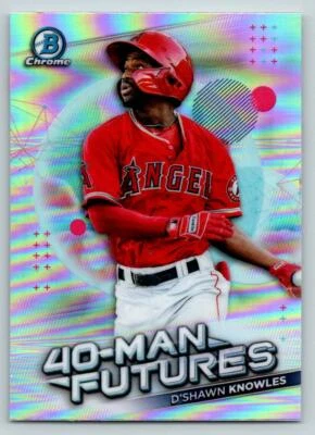 2021 Bowman Chrome 40-Man Futures Refractors #FMF20 D'Shawn Knowles (ref 210575) - Image 1 of 2