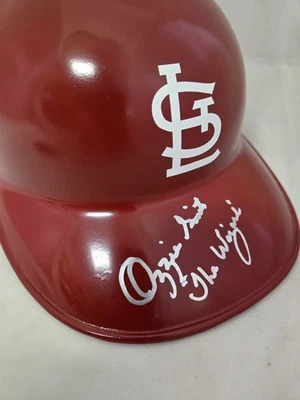 Ozzie Smith The Wizard Signed St Louis Cardinals Batting Helmet Beckett Auto - Image 1 of 4