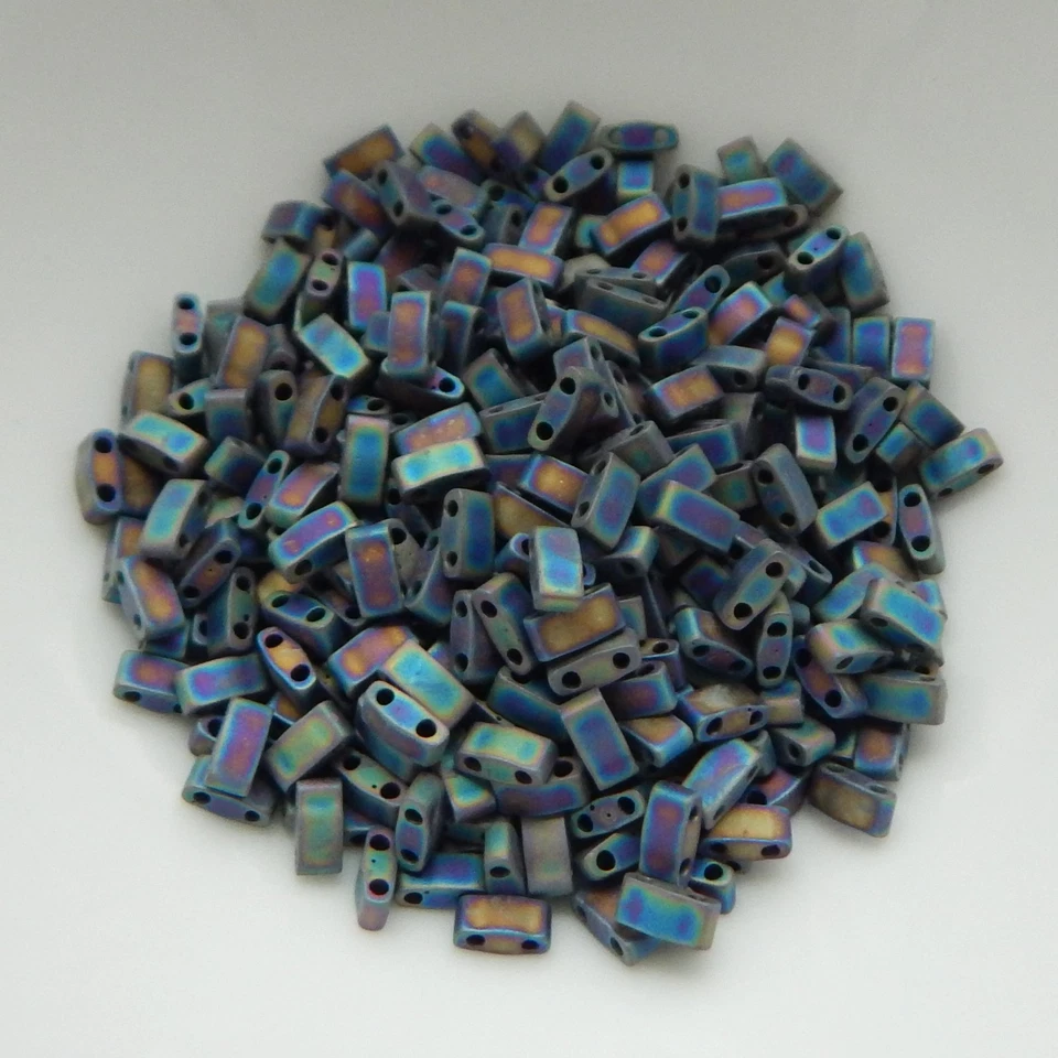 Cuentas de vidrio Miyuki de media tila con dos agujeros -Elige color - 5 gramos Foto 1 de 1