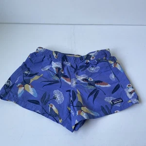 PATAGONIA GIRLS BAGGIES WATER SHORTS Parrot Violet Blue Size L - Picture 1 of 4
