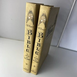 Vintage 2 Set Harold Begbie The Bible Old And New Testament Illustrated - Picture 1 of 13