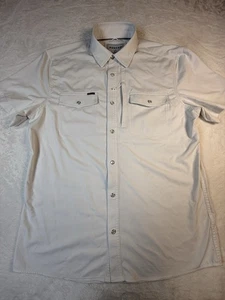 Poncho uomo bianco outdoor cowboy abbottonato manica corta media slim fit - Foto 1 di 5