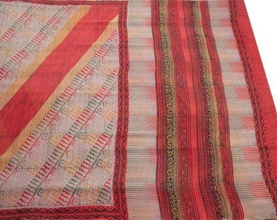 Sushila Vintage Scrap Saree Pure Georgette Printed Multi-Color Sari Craft Fabric - Image 1 of 4