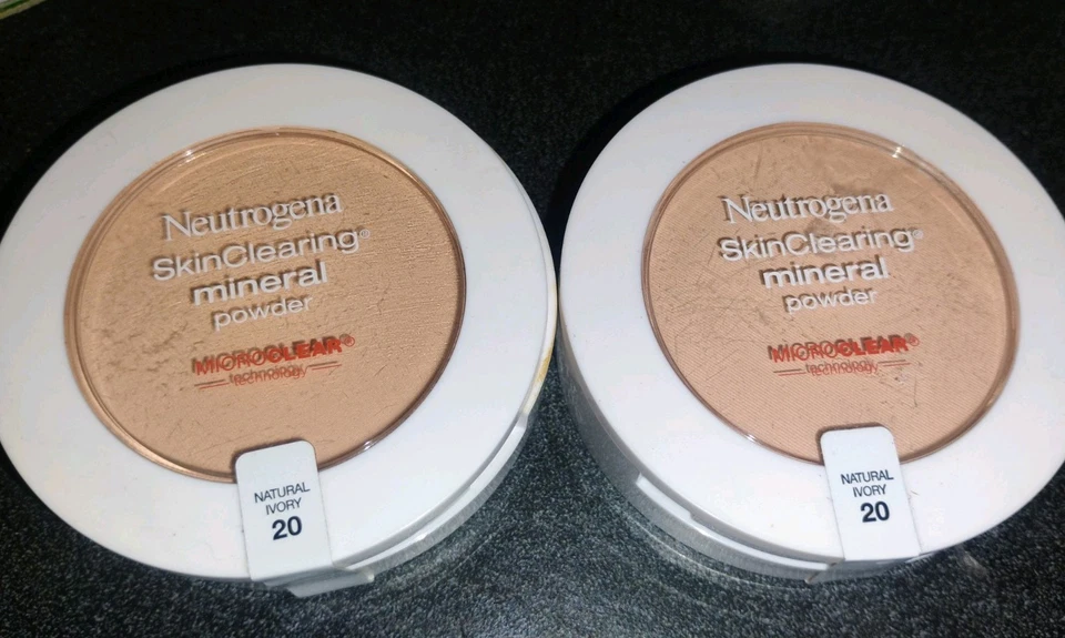 Lot 2-Neutrogena Skin Clearing Mineral Powder 50 Soft Beige-0.38 0z Ea - Image 1 of 1
