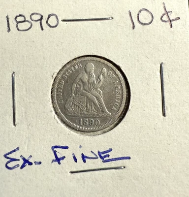 1890 10C Liberty Seated Dime (Cleaned) - Image 1 of 2