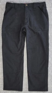 Coleman Men's Fleece Lined Canvas Carpenter Utility Pants in Phantom Gray; 34x30 - Picture 1 of 13