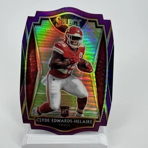 2020 Select Purple Clyde Edwards-Helaire RC Rookie Die Cut Kansas City Chiefs - Picture 1 of 2