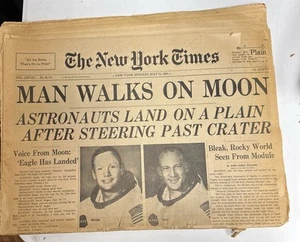 New York Times Mann geht auf Mondlandung 21. Juli 1969 komplettes Magazin - Bild 1 von 5