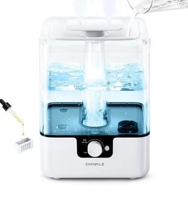 6L Home Humidifier Large Room Cool Mist Top Fill Humidifier With Oil Diffuser - Image 1 of 4