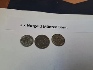 3 x emergency money war money coins Bonn - Picture 1 of 2