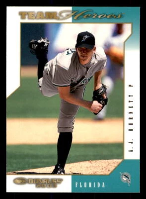2003 Donruss Team Heroes Glossy #206 A.J. Burnett Florida Marlins - Image 1 of 2