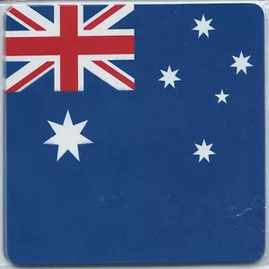Australian Flag Drink Coasters 6 pack - Australian Aussie Party Supplies - Picture 1 of 1