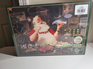 Cobble Hill Puzzle 80046 Santa Painting Cars 1000 PC Puzzle Brandneu VERSIEGELT - Bild 1 von 4