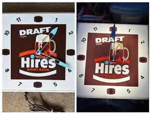 Reloj Publicitario Cerveza Raíz Contrata Vintage con Luz Trasera Cuadrado ¡Funciona! - Imagen 1 de 10