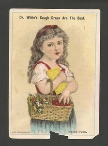 Victorian Trade Card, Dr. White's Cough Drops, Brooklyn, NY, Late 1800's - Picture 1 of 2