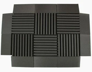 6 PACK Triglyph  Acoustic Wedge Studio Soundproofing Foam Wall Tiles 3"x36"x48" - Picture 1 of 6