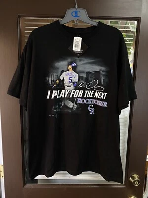 Camiseta de béisbol Rocktober vintage nueva con etiquetas Carlos González Colorado Rockies MLB Foto 1 de 4