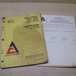 ALLIS CHALMERS 545 545H 605 645 WHEEL LOADER TRANSMISSION System SERVICE Manual - Picture 1 of 7