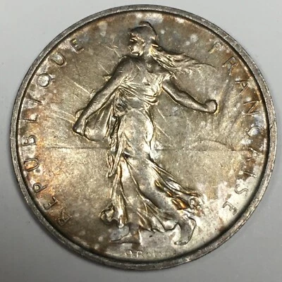 1969 France 5 Francs - About Uncirculated (AU) KM#926 - 83.5% Silver - 5132-PC - Image 1 of 3