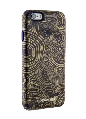 Funda Speck Jonathan Adler Candy Shell Tintada para iPhone Malaquita Negra Dorada Foto 1 de 4